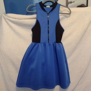 Zip-Up Skater Dress